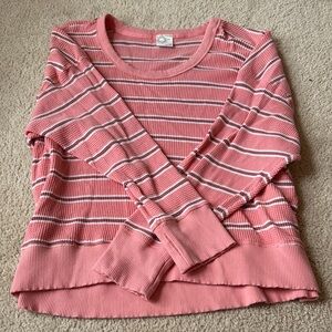 Offline by aerie pink waffle knit shirt L